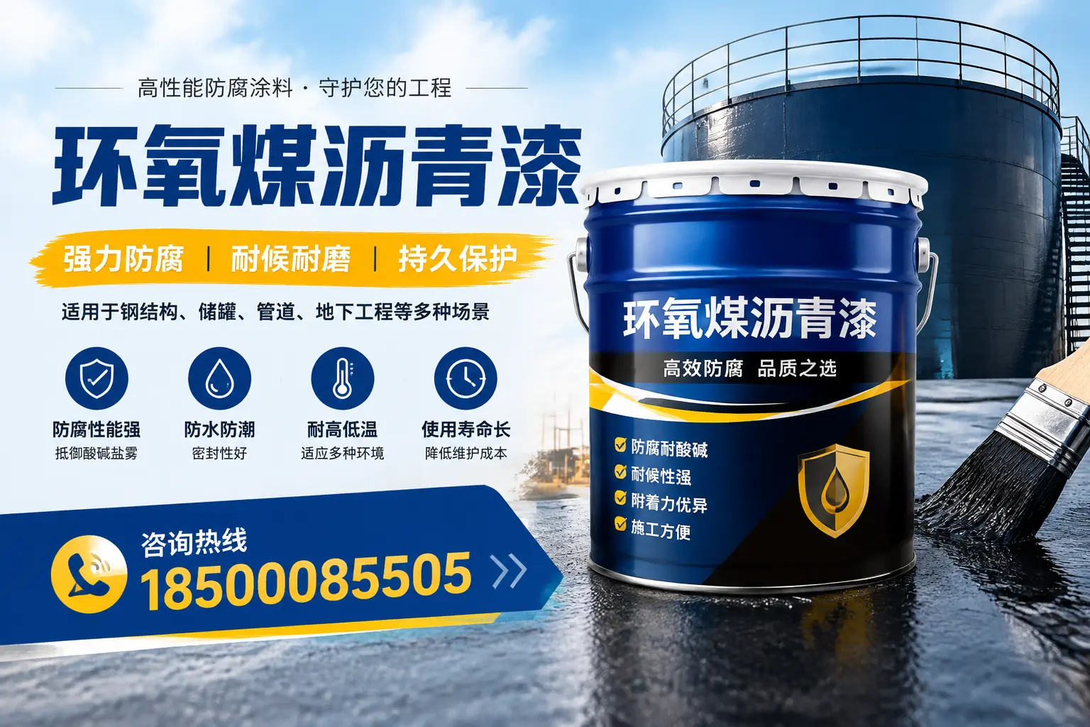 环氧煤沥青漆在工业中的应用,迪庆企业的选择